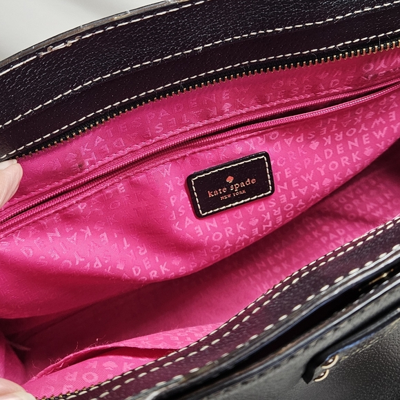 Kate Spade Black Leather Structured Satchel - Picture 5 of 5